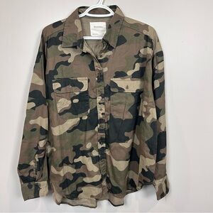 New Without Tags Camouflage Shirt Women Button up Long Sleeve Size Small Cotton‎
